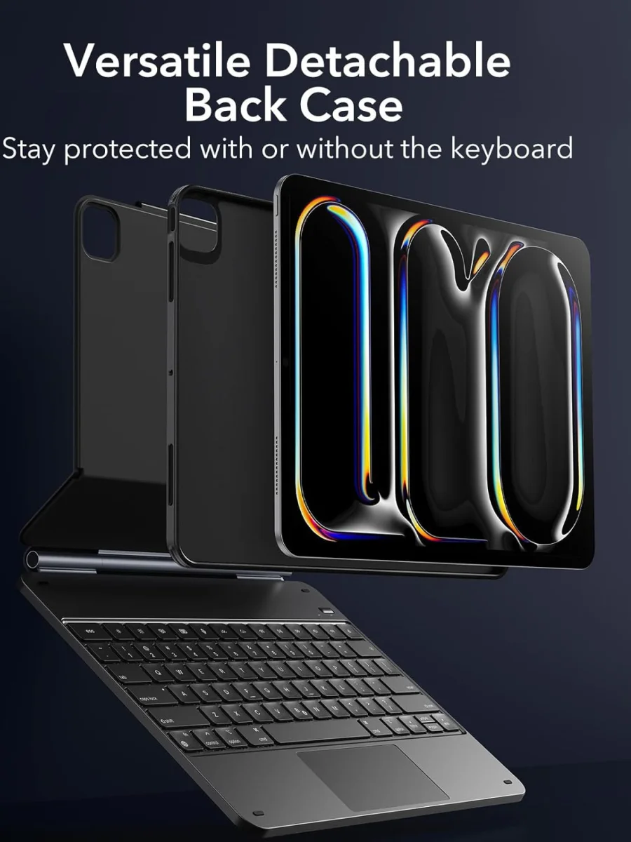 ESR Rebound Magnetic 360 iPad Pro 13 (2024/2025) Toetsenbord Hoes Zwart afbeelding 4