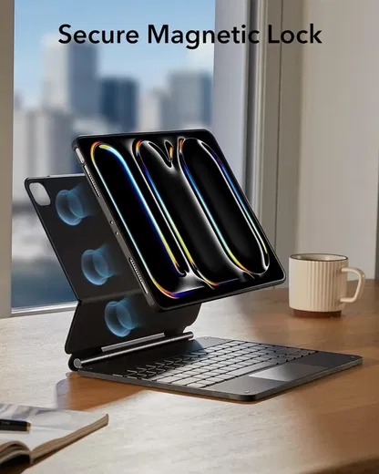 ESR Rebound Magnetic 360 iPad Pro 13 (2024/2025) Toetsenbord Hoes Zwart afbeelding 7