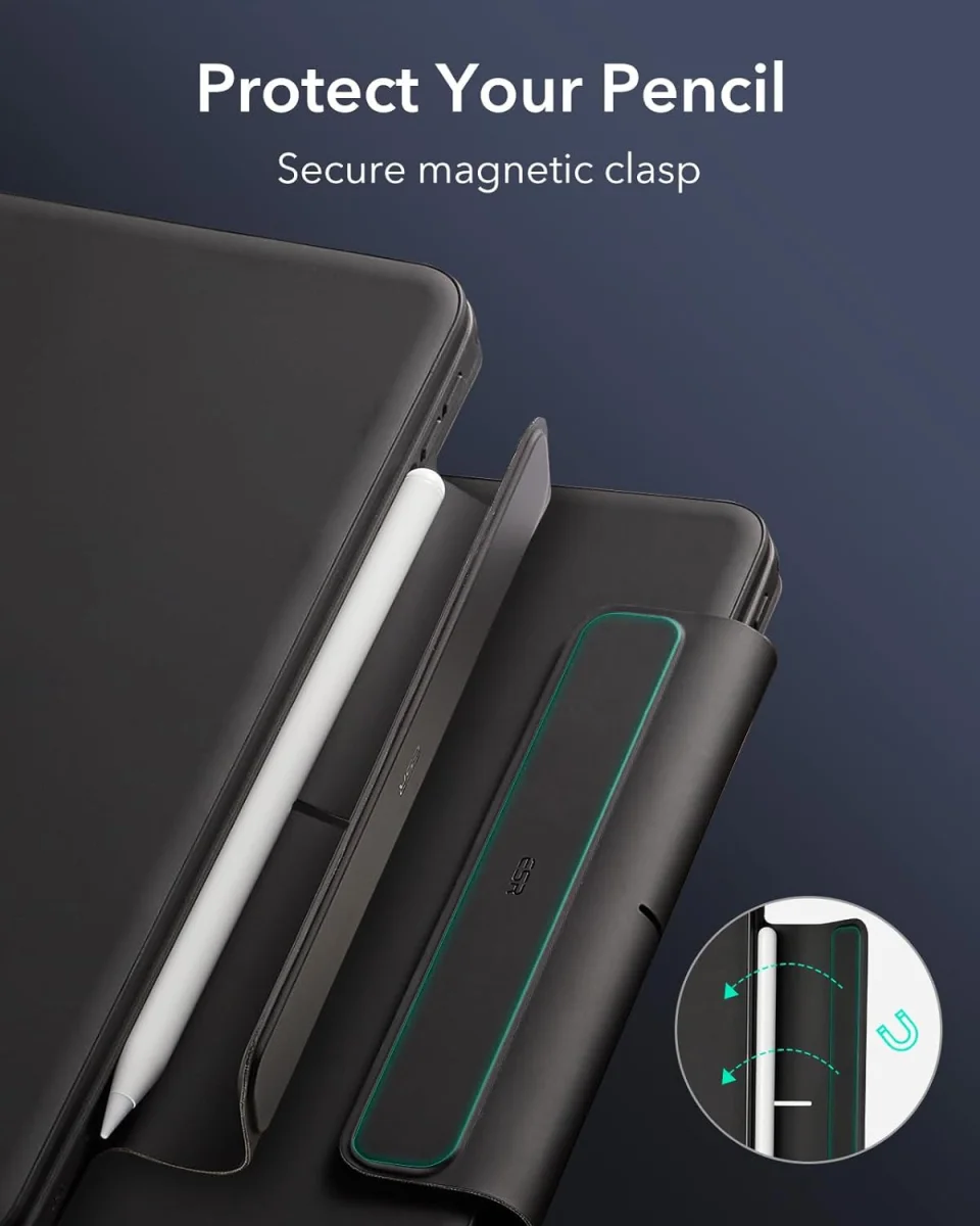 ESR Rebound Magnetic 360 iPad Pro 13 (2024/2025) Toetsenbord Hoes Zwart afbeelding 9