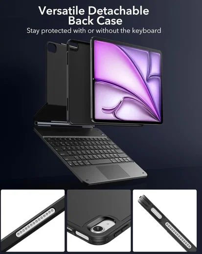 ESR Rebound Magnetic 360 Apple iPad Air 13 (24/25/26) Toetsenbord Hoes Zwart afbeelding 4