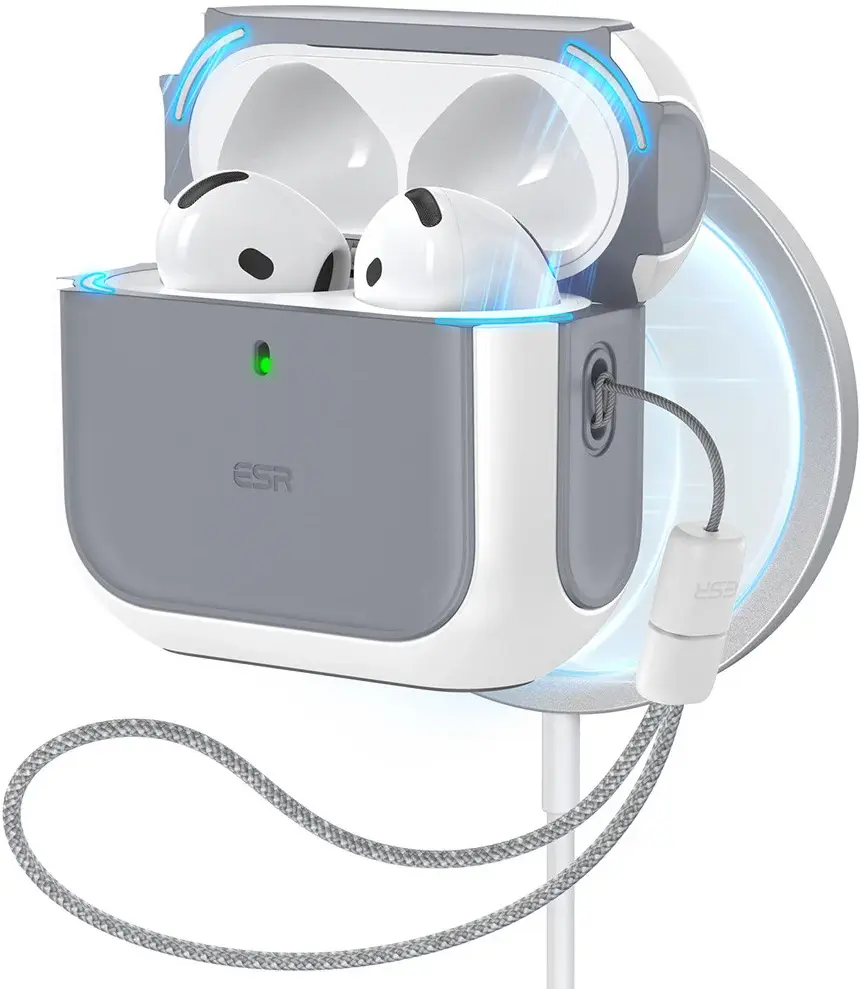 ESR Halolock Orbit Hybrid AirPods 4 (2024) Hoesje MagSafe Wit afbeelding 1