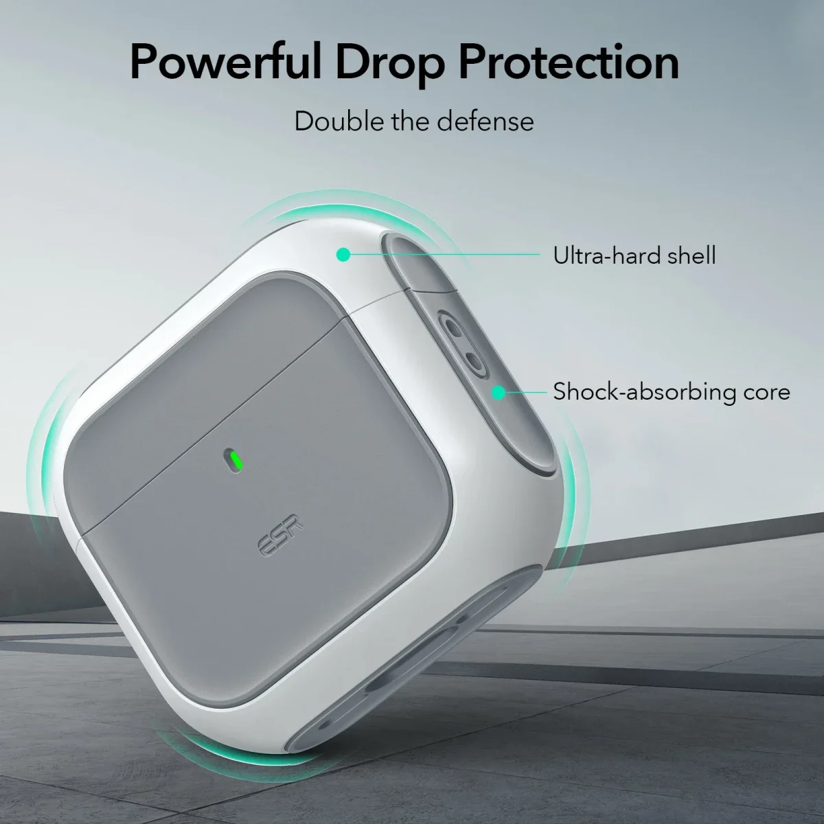 ESR Halolock Orbit Hybrid AirPods 4 (2024) Hoesje MagSafe Wit afbeelding 5