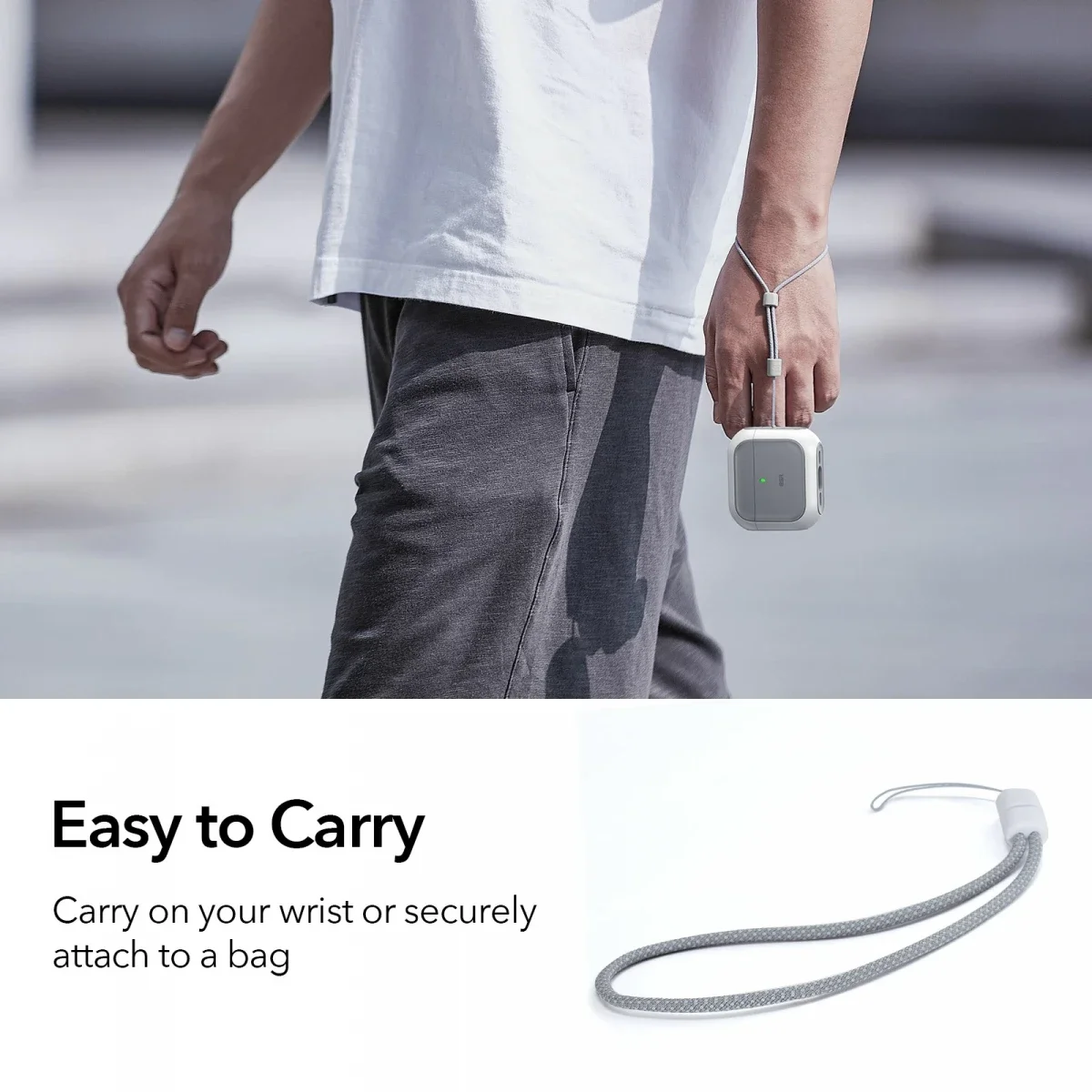 ESR Halolock Orbit Hybrid AirPods 4 (2024) Hoes Magsafe Titanium afbeelding 7