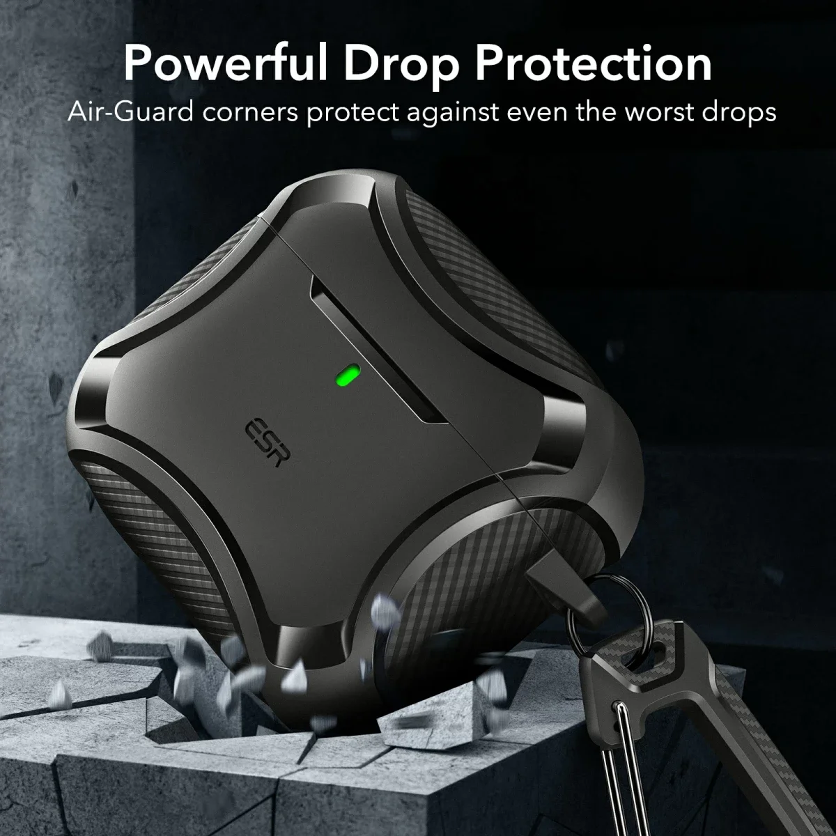 ESR Halolock Cyber Tough AirPods 4 (2024) Hoes Magsafe Zwart afbeelding 4