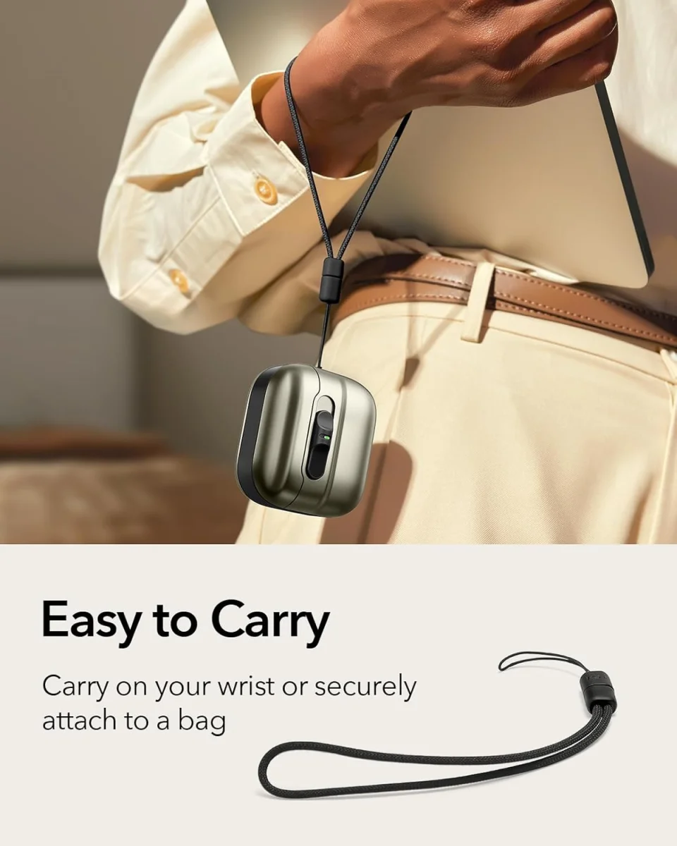 ESR HaloLock Pulse Magnetic Lock AirPods 4 (2024) Hoesje MagSafe Titanium afbeelding 7