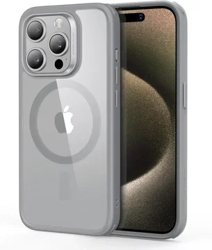 ESR Classic Hybrid iPhone 15 Pro Max Hoesje MagSafe Transparant Grijs