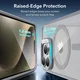 ESR Classic Hybrid iPhone 15 Pro Max Hoesje MagSafe Transparant Grijs afbeelding 3