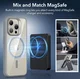 ESR Classic Hybrid iPhone 15 Pro Max Hoesje MagSafe Transparant Grijs afbeelding 7