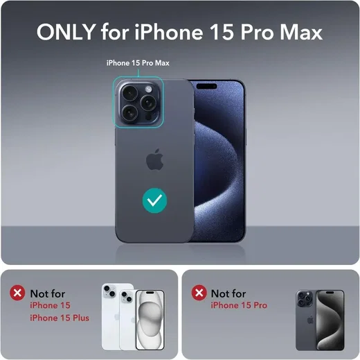 ESR Classic Hybrid iPhone 15 Pro Max Hoesje MagSafe Transparant Grijs afbeelding 8