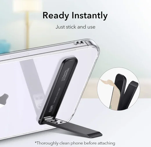 ESR Boost Phone Kickstand - Universele Standaard voor Telefoons Zwart afbeelding 4