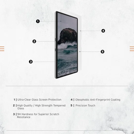 UAG Glass Shield Plus Microsoft Surface Pro 11 / Pro 10 Pro / 9 Screen Protector afbeelding 3