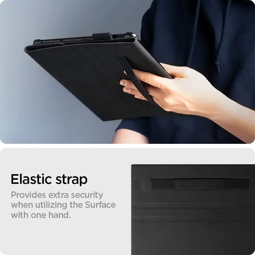 Spigen Stand Folio Microsoft Surface Pro 8 Hoes Book Case met Stand Zwart afbeelding 5