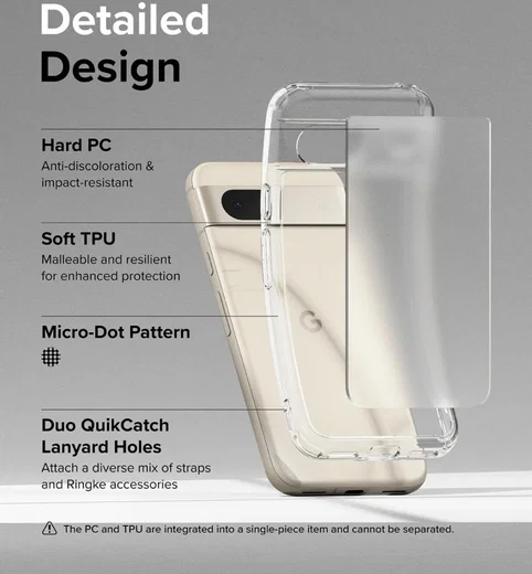 Ringke Fusion Google Pixel 8a Hoesje Back Cover Matte Transparant afbeelding 7