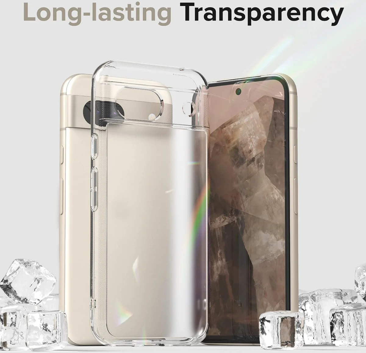 Ringke Fusion Google Pixel 8a Hoesje Back Cover Matte Transparant afbeelding 4