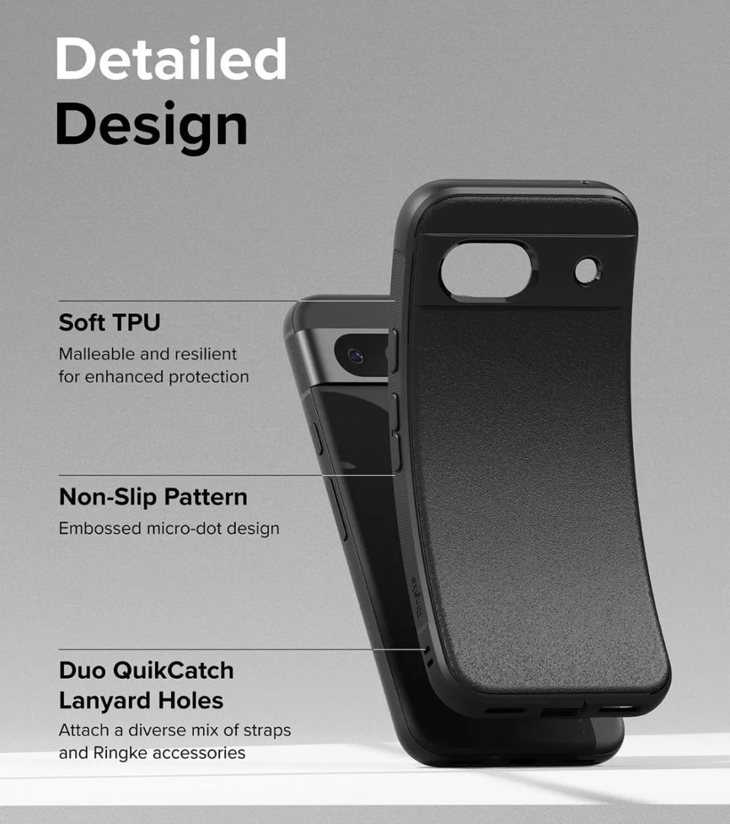Ringke Onyx Google Pixel 8a Hoesje Flexibel TPU Back Cover Zwart afbeelding 3