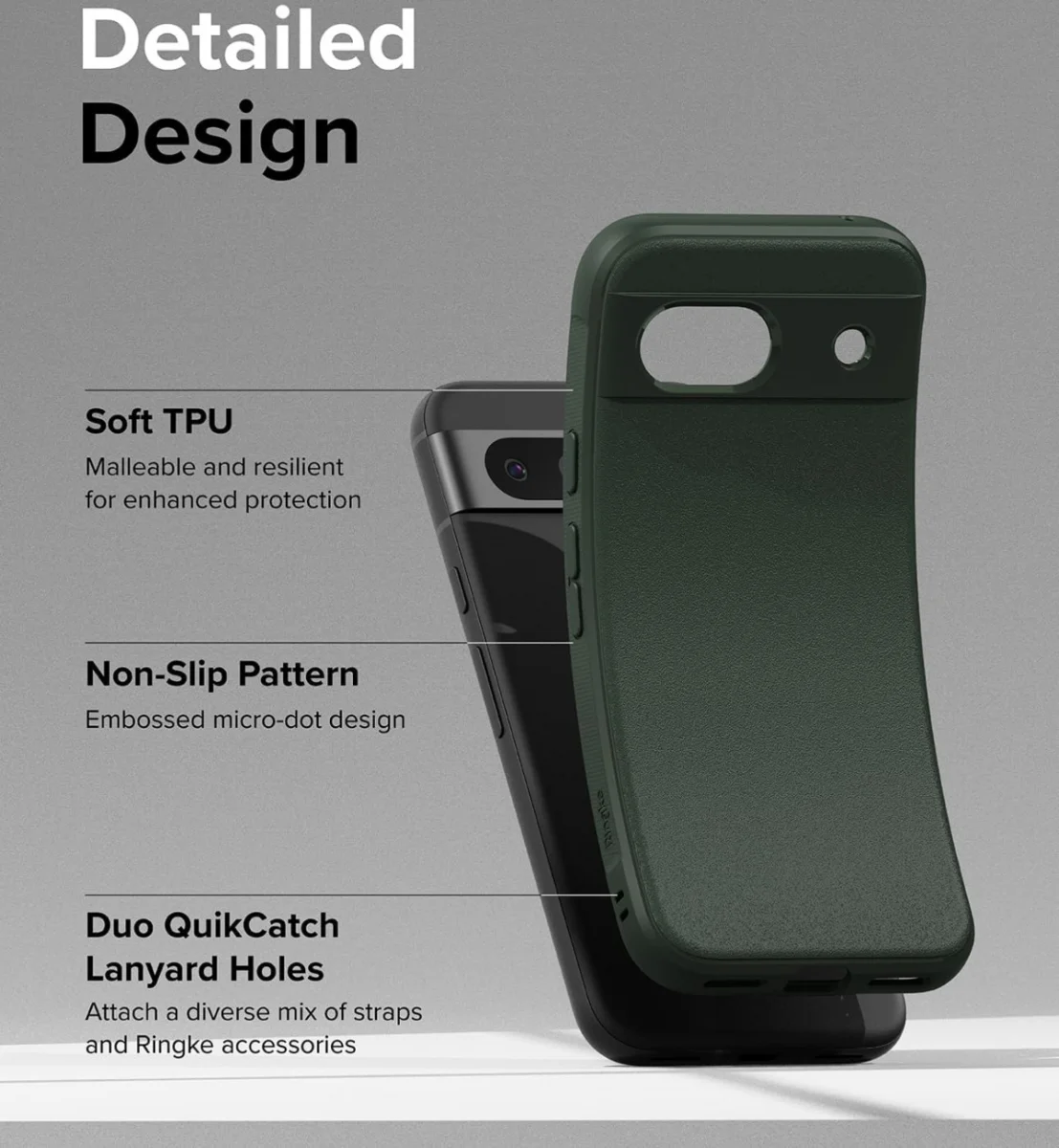 Ringke Onyx Google Pixel 8a Hoesje Flexibel TPU Back Cover Groen afbeelding 4