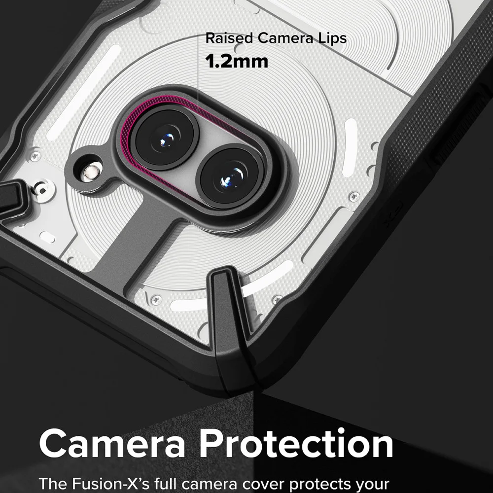 Ringke Fusion X Nothing Phone (2a) / (2a) Plus Hoesje Back Cover Zwart afbeelding 5