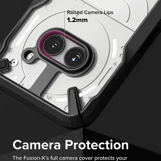 Ringke Fusion X Nothing Phone (2a) / (2a) Plus Hoesje Back Cover Zwart afbeelding 5