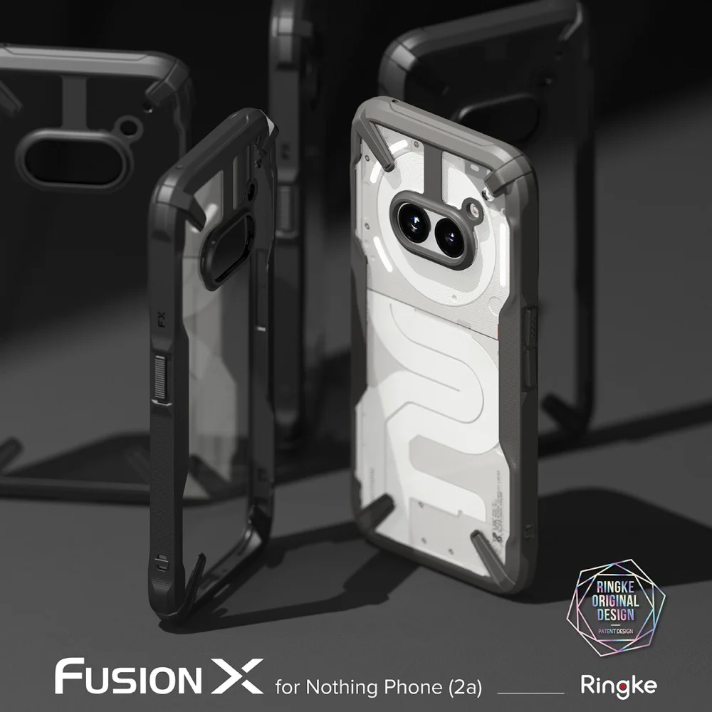 Ringke Fusion X Nothing Phone (2a) / (2a) Plus Hoesje Back Cover Grijs afbeelding 3