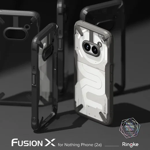 Ringke Fusion X Nothing Phone (2a) / (2a) Plus Hoesje Back Cover Grijs afbeelding 3