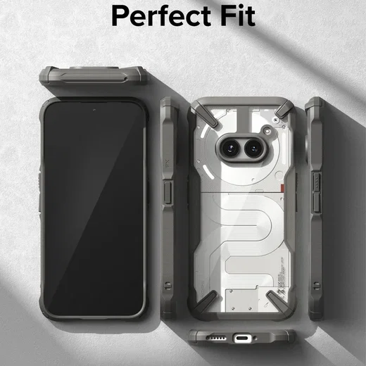 Ringke Fusion X Nothing Phone (2a) / (2a) Plus Hoesje Back Cover Grijs afbeelding 4