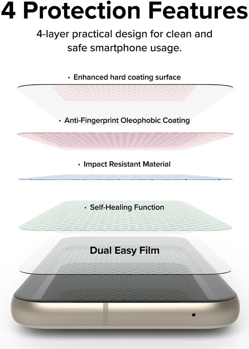 Ringke Dual Easy Film Google Pixel 8a Screen Protector met Jig 2-Pack afbeelding 4