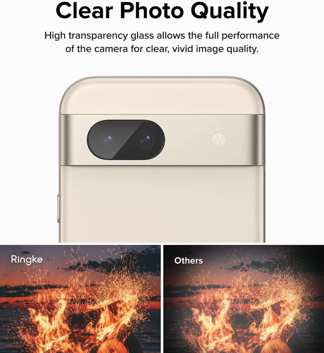 Ringke Google Pixel 8a Camera Protector Tempered Glass [3-Pack] afbeelding 7