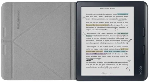 Origineel Kobo Libra Colour Hoes SleepCover Book Case Zwart afbeelding 2