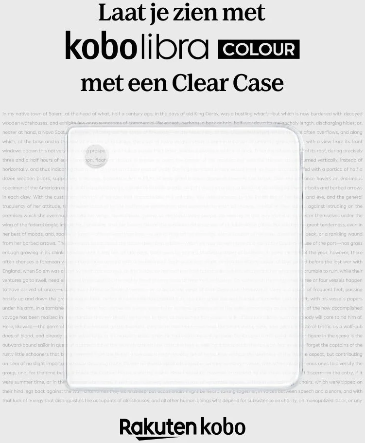 Origineel Kobo Libra Colour Hoes Clear Case Back Cover Transparant afbeelding 3