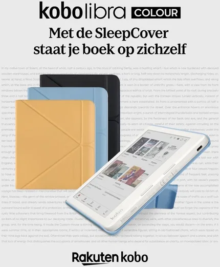 Origineel Kobo Libra Colour Hoes SleepCover Book Case Blauw afbeelding 6