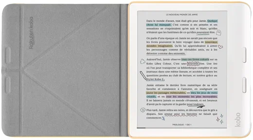 Origineel Kobo Libra Colour Hoes SleepCover Book Case Geel afbeelding 2