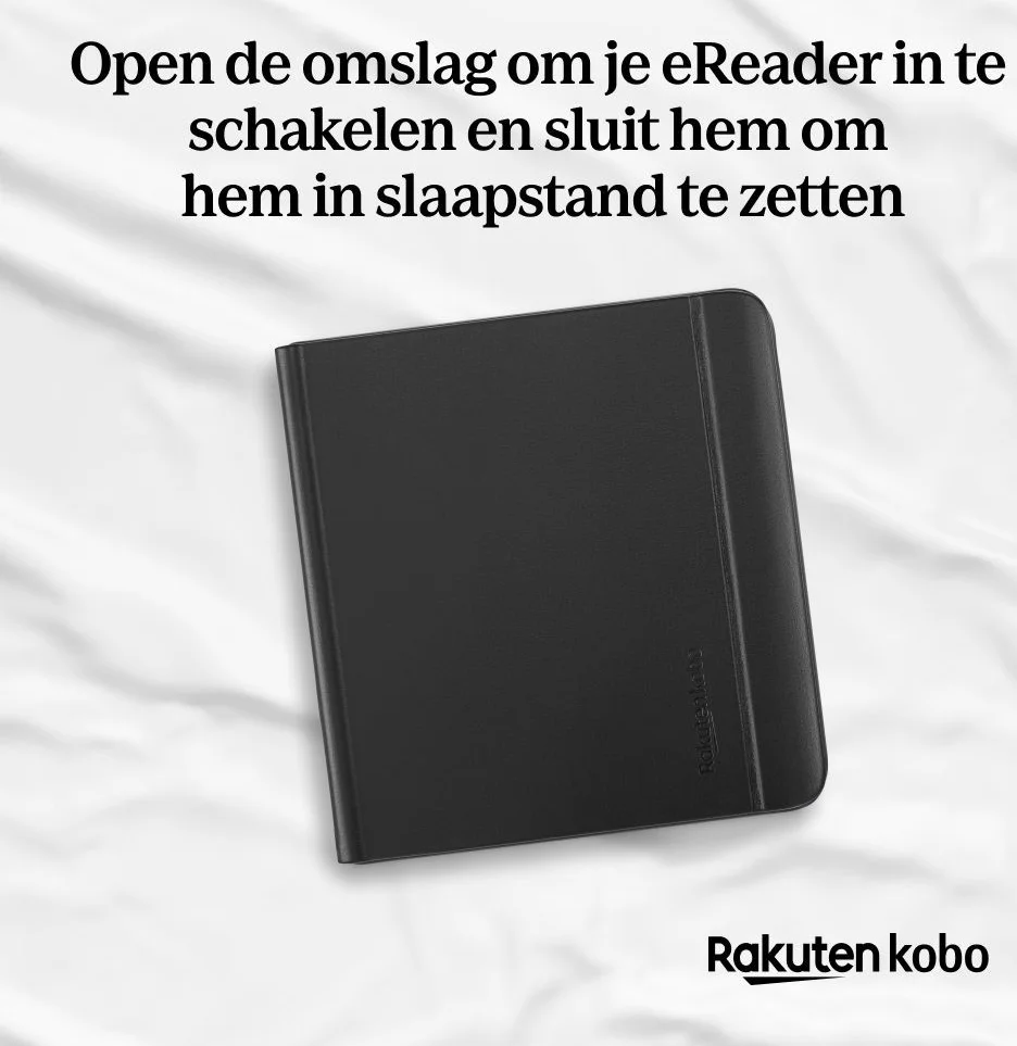 Origineel Kobo Libra Colour Hoes Notebook SleepCover Book Case Zwart afbeelding 5
