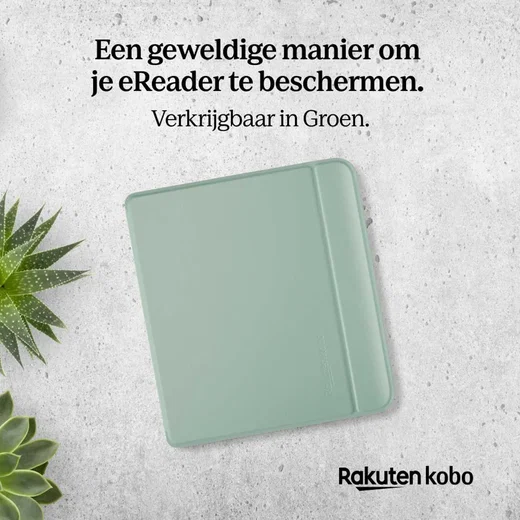 Origineel Kobo Libra Colour Hoes Basic SleepCover Book Case Groen afbeelding 5