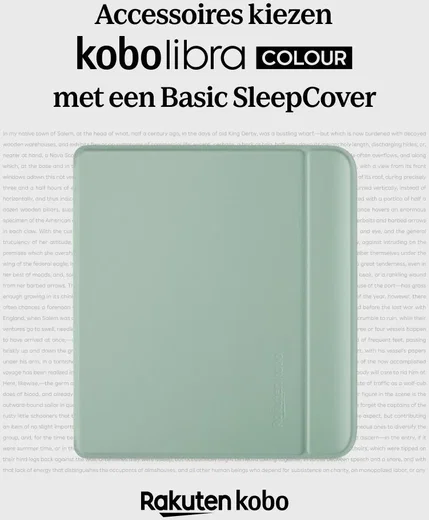 Origineel Kobo Libra Colour Hoes Basic SleepCover Book Case Groen afbeelding 6