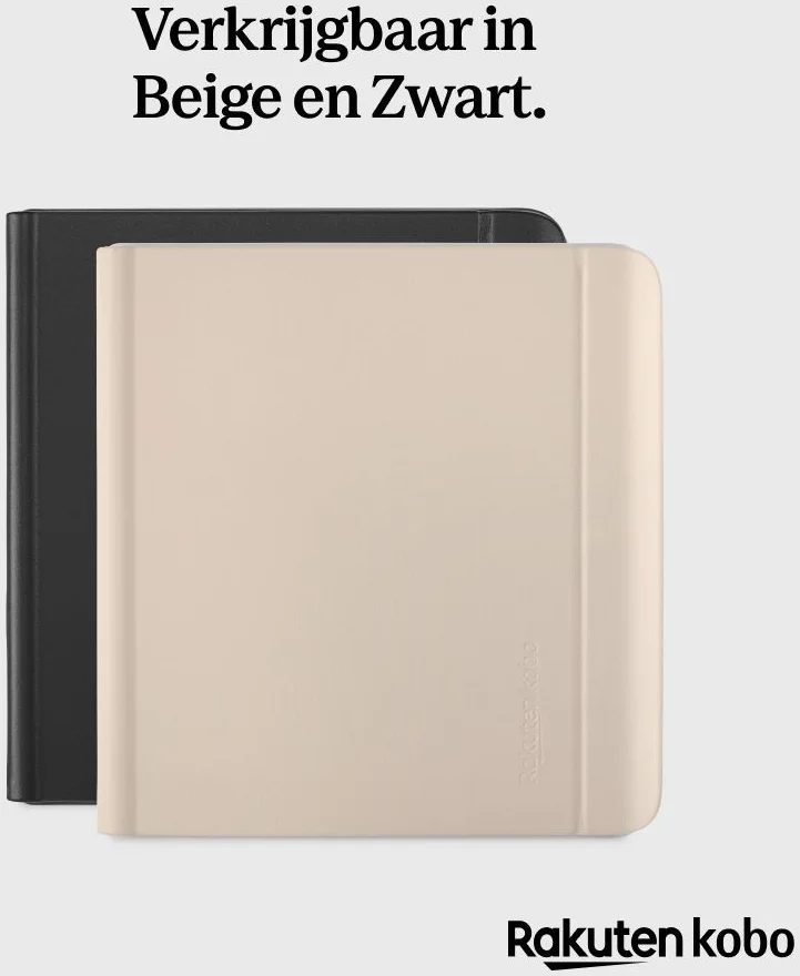 Origineel Kobo Libra Colour Hoes Notebook SleepCover Book Case Beige afbeelding 6