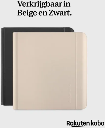 Origineel Kobo Libra Colour Hoes Notebook SleepCover Book Case Beige afbeelding 6