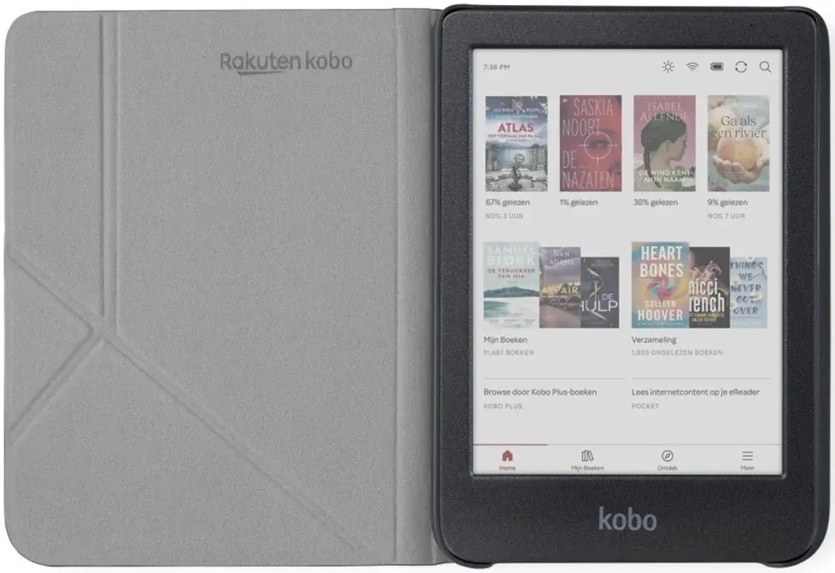 Origineel Kobo Clara Colour / BW Hoes SleepCover Book Case met Standaard Roze afbeelding 3