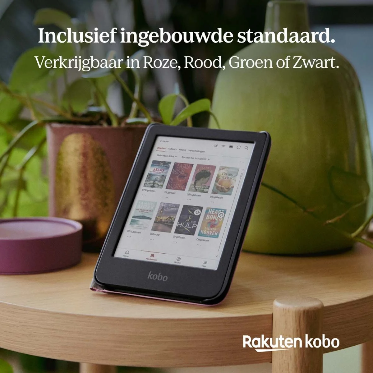 Origineel Kobo Clara Colour / BW Hoes SleepCover Book Case met Standaard Roze afbeelding 4