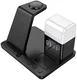 Hoco 3-in-1 Universele Draadloze Oplader 15W met Klok en Wekker Zwart afbeelding 3