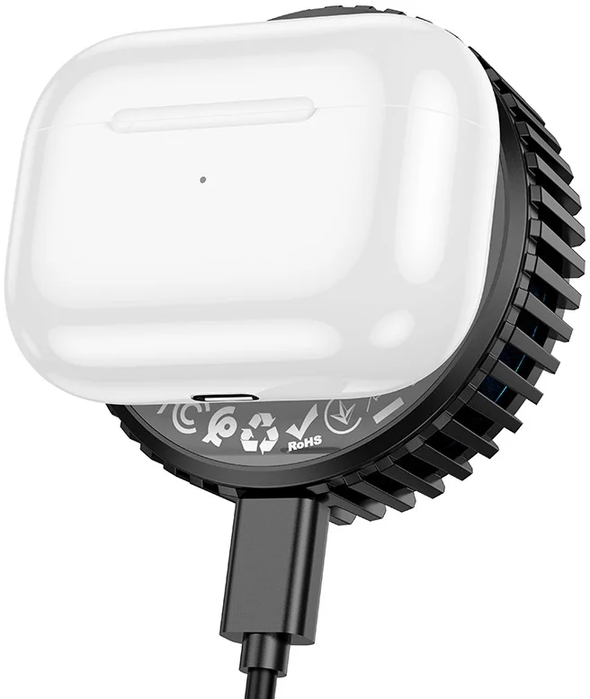 Hoco Draadloze MagSafe Oplader 15W met Koelsysteem Zwart afbeelding 6