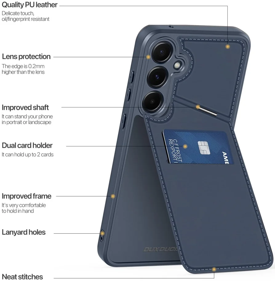 Dux Ducis Rafi II Samsung Galaxy A35 Hoesje Pasjes Houder met Flip Blauw afbeelding 12