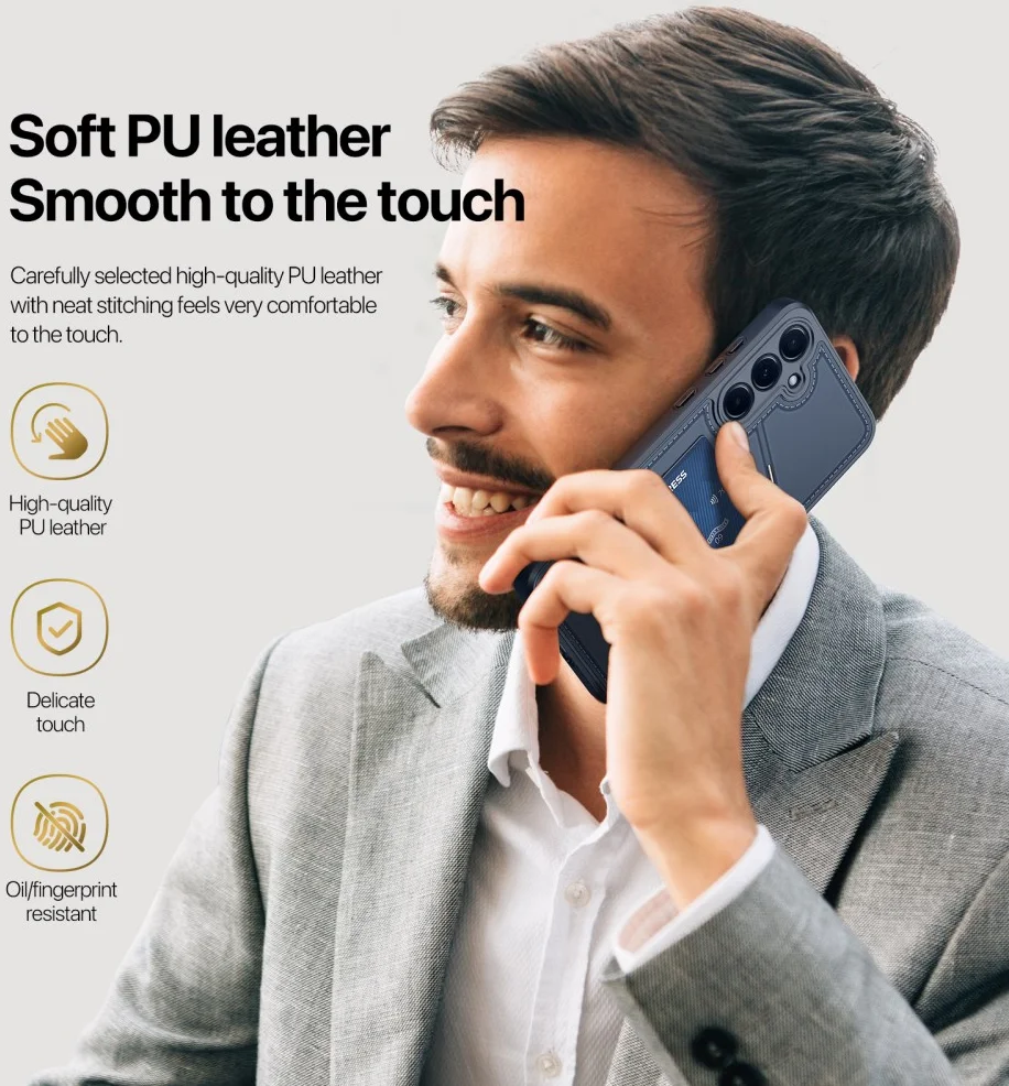 Dux Ducis Rafi II Samsung Galaxy A35 Hoesje Pasjes Houder met Flip Blauw afbeelding 4