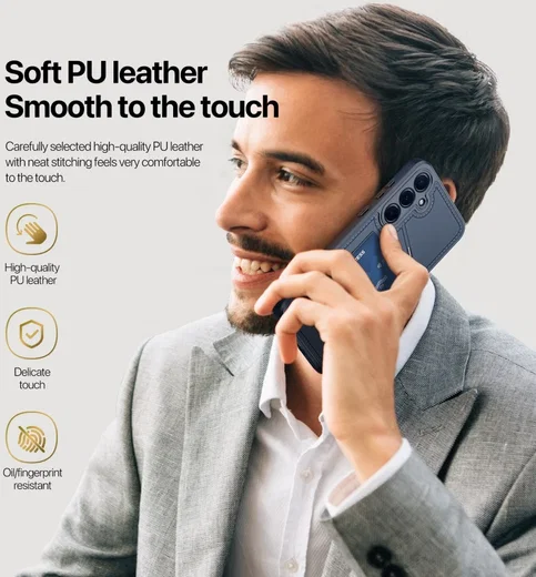 Dux Ducis Rafi II Samsung Galaxy A35 Hoesje Pasjes Houder met Flip Blauw afbeelding 4