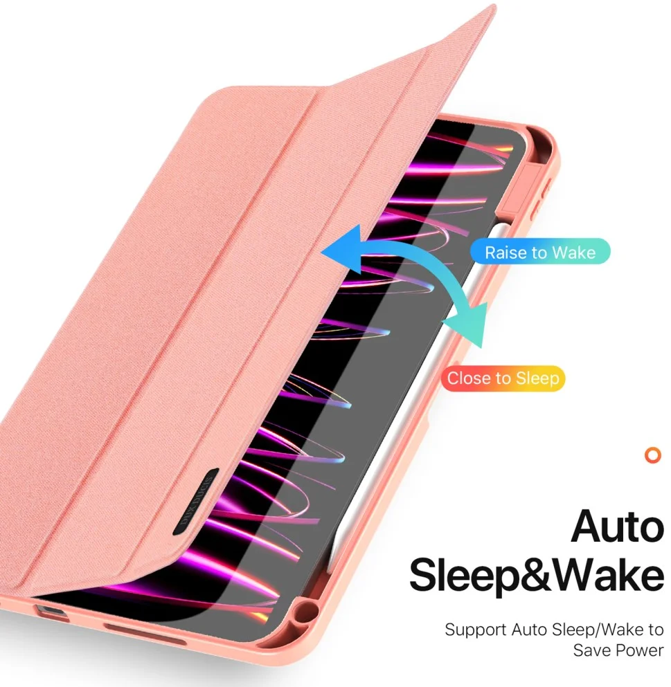 Dux Ducis Domo iPad Pro 11 (2024/2025) Hoes Tri-Fold Book Case Roze afbeelding 2