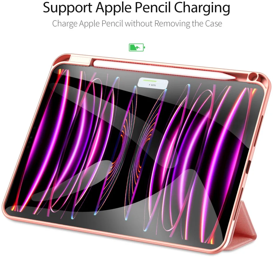 Dux Ducis Domo iPad Pro 11 (2024/2025) Hoes Tri-Fold Book Case Roze afbeelding 3