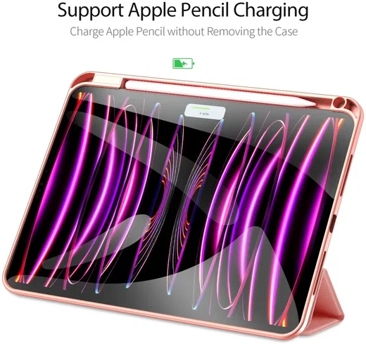 Dux Ducis Domo iPad Pro 11 (2024/2025) Hoes Tri-Fold Book Case Roze afbeelding 3