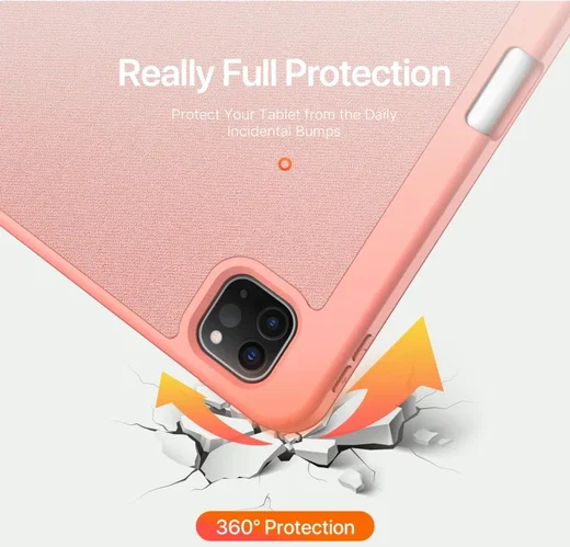Dux Ducis Domo iPad Pro 11 (2024/2025) Hoes Tri-Fold Book Case Roze afbeelding 4