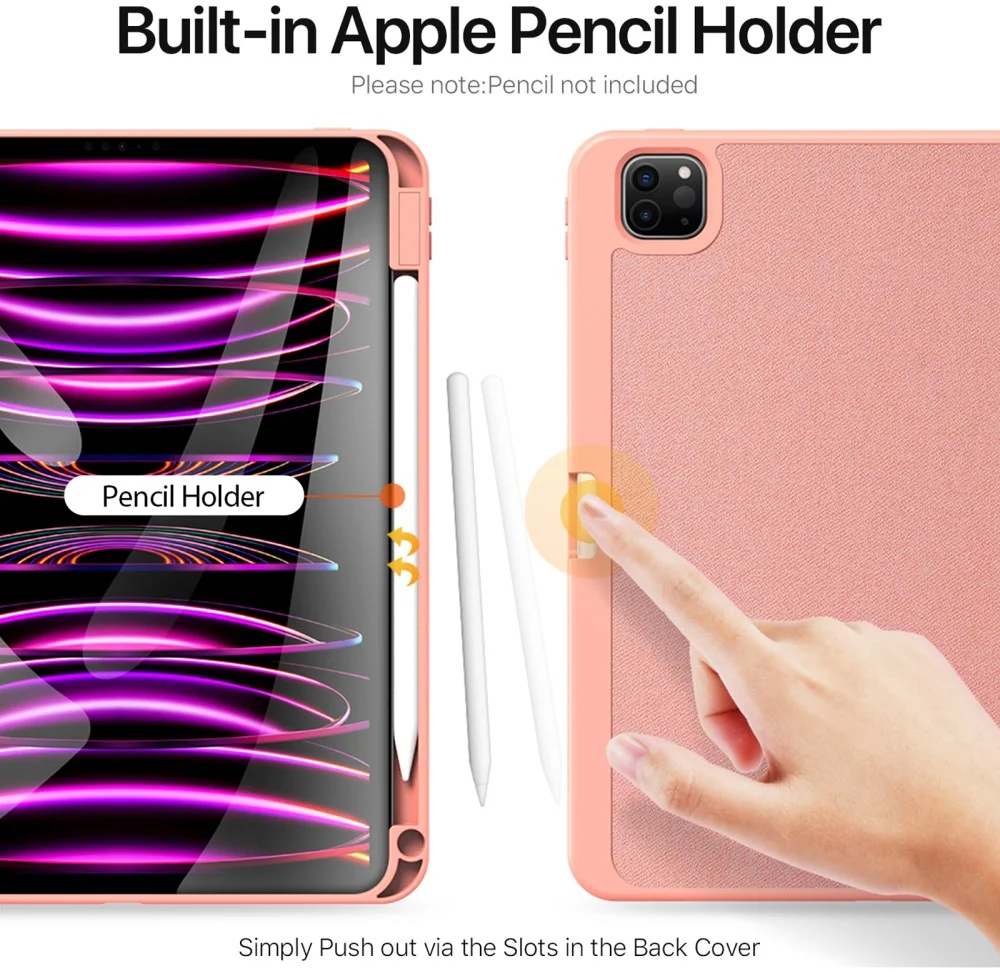 Dux Ducis Domo iPad Pro 11 (2024/2025) Hoes Tri-Fold Book Case Roze afbeelding 6