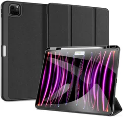 Dux Ducis Domo iPad Pro 13 (2024/2025) Hoes Tri-Fold Book Case Zwart afbeelding