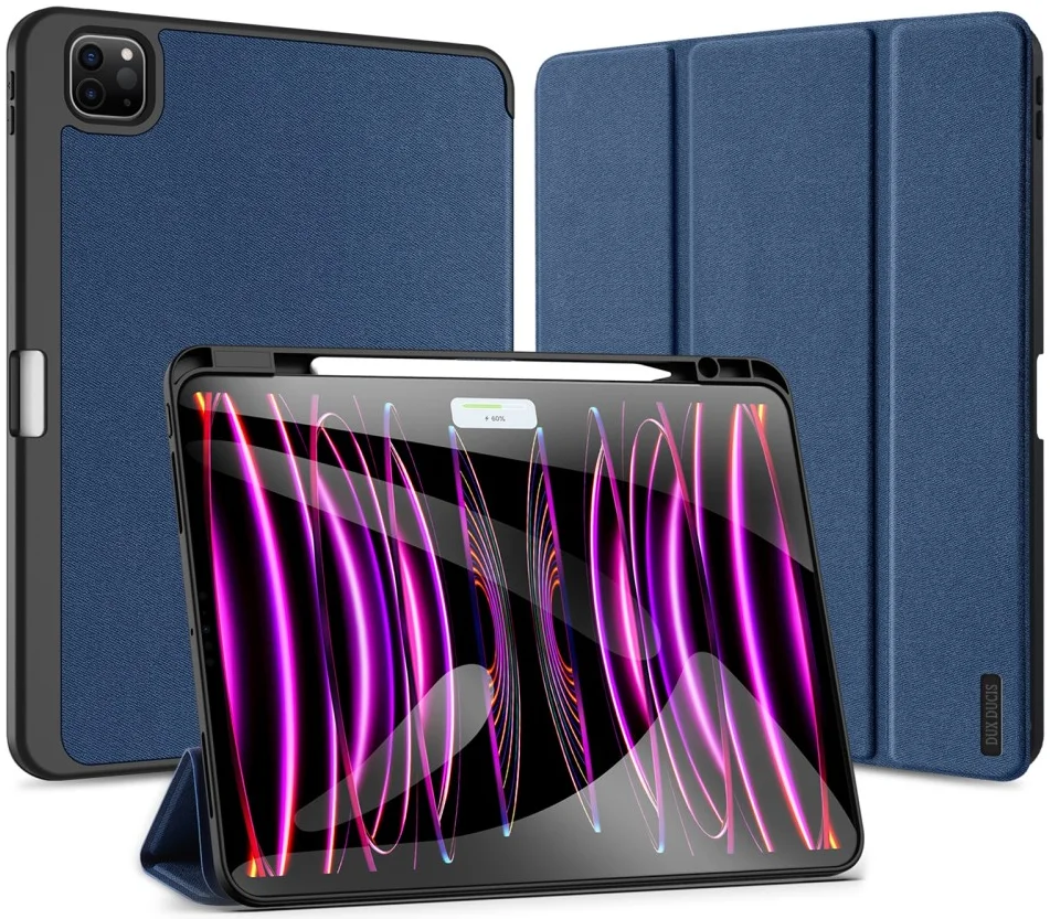 Dux Ducis Domo iPad Pro 13 (2024/2025) Hoes Tri-Fold Book Case Blauw afbeelding 7
